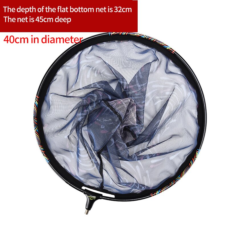 Head Fishing Nets Brail Nano Titanium Alloy Landing Net Removable Hand Net For Fishing Anti-adhesive Hook Fishing Accessories: 40CM