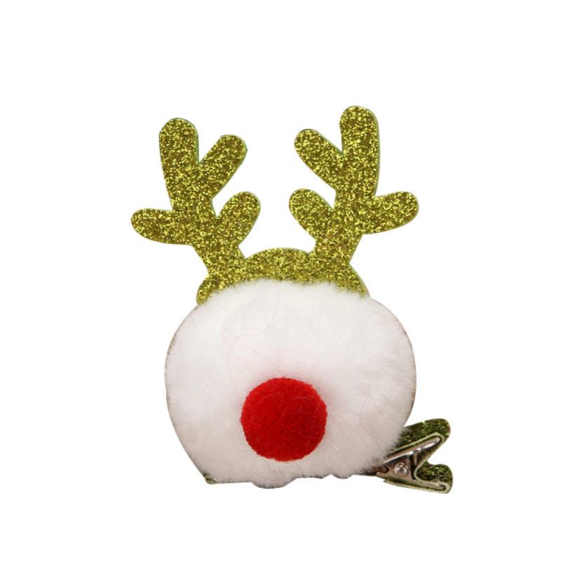Kerst Pluche Haarspeld Pluche Bal Winter Kinderen Haarspeld Top Clip Elanden Eendenbek Gewei Kerst Haaraccessoires: Deep Sapphire