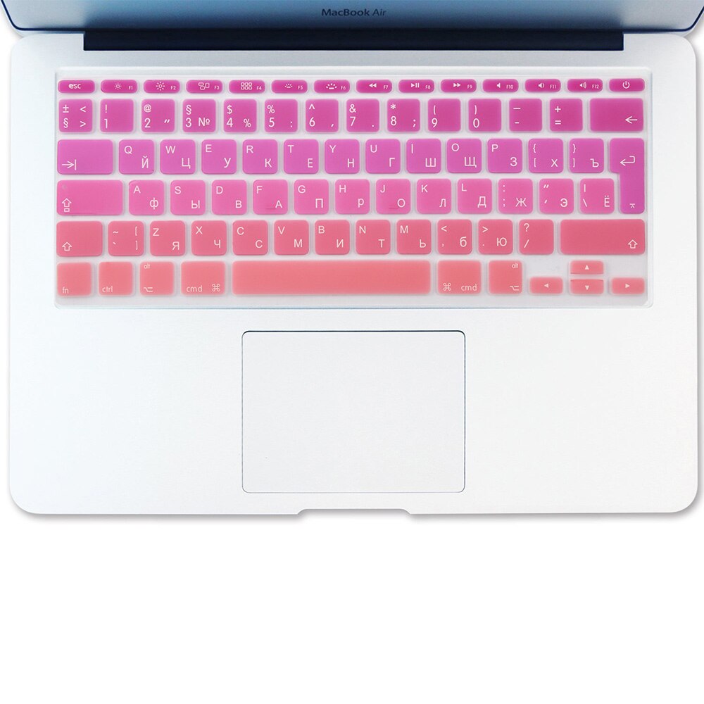 Pegatinas de teclado ruso Air de 11 pulgadas, cubierta de teclado de silicona con degradado Euro para MacBook Air 11,6: JB1