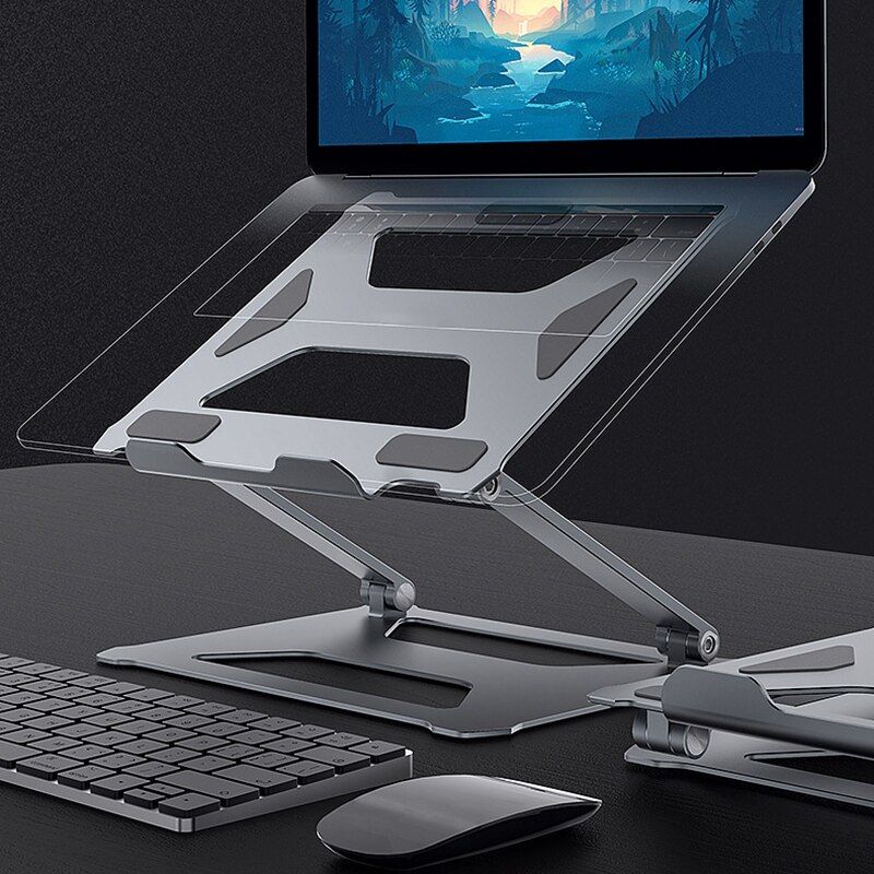 Adjustable Aluminum Ergonomic Laptop Tray Double-L... – Grandado