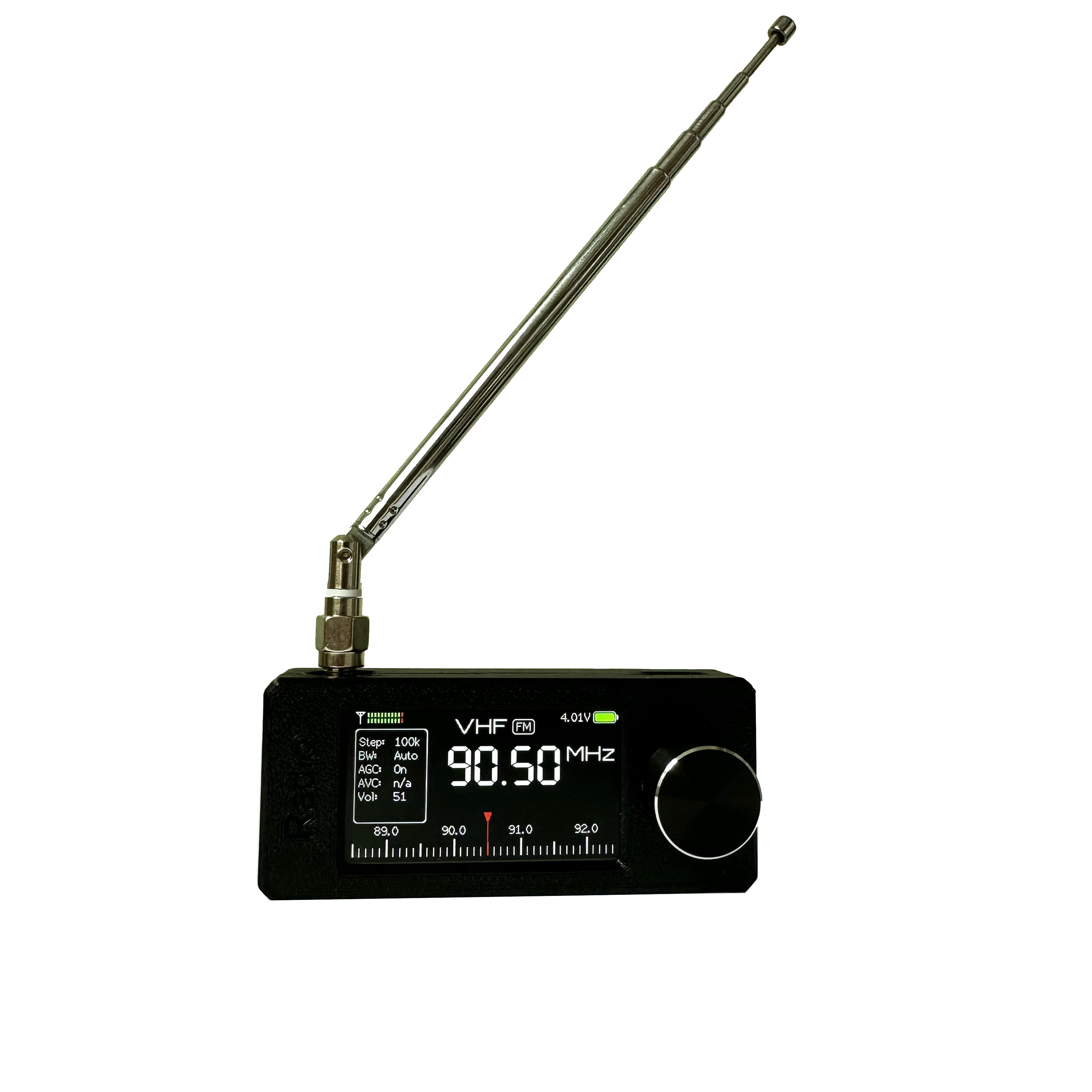 Ricevitore radio portatile 0.5-108 si4732 mhz, tutte le bande, lsb, usb, am, fm, mini radio tascabile, hf, sw, mw, vhf, schermo ips da 1.9 pollici