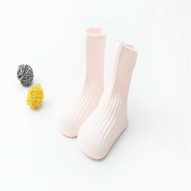 0-4T Solid Anti-slip Baby Boy Girl Cotton Socks NewBorn Infant Toddler Casual Soft Ankle Sock: Pink / 1 to 2Years