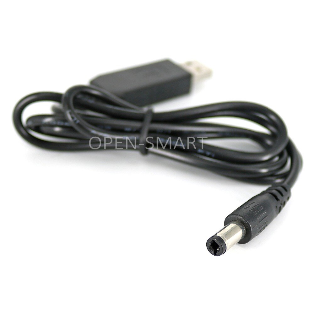 Usb 5v to 9v dc strømadapter 5.5mm 9v dc jack kabel med boost converter modul til arduino
