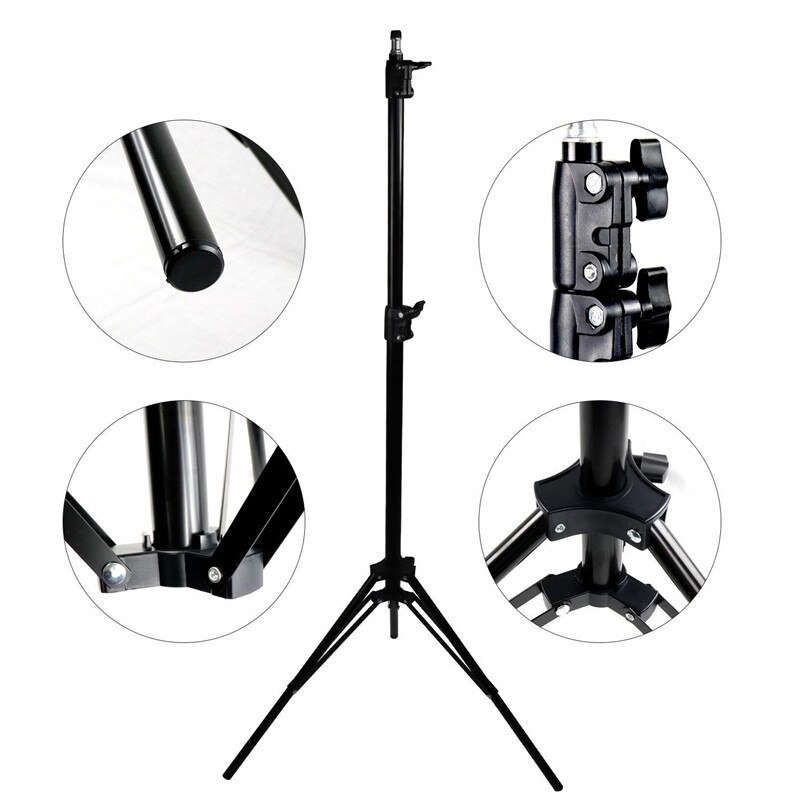 Portable Light Stand Tripod for Flashes Photographic Lighting Travel Studio Adjustable Soft Box Flash Continuous