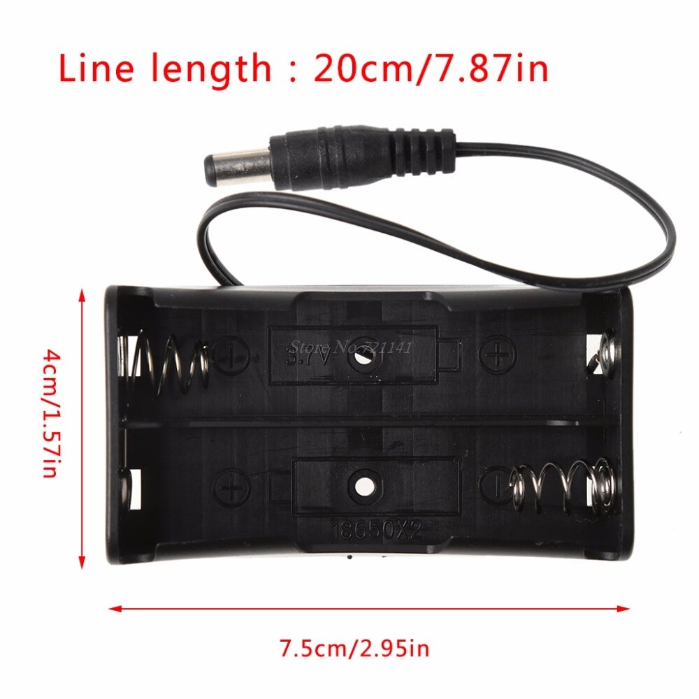 Gör-det-själv 2x 3x 4x 18650 batterihållare förvaringsbox med  dc 5.5 x 2.1mm strömkontakt elektronik lager