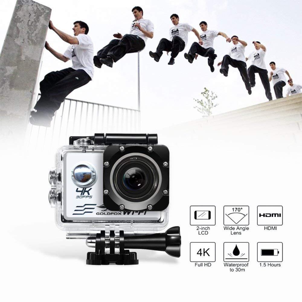 16MP Wifi Sports Action Camera Ultra HD 4K 30fps 170D Wide Angle Sport Camera Go Waterproof Pro cam Extreme Sports Video Camera