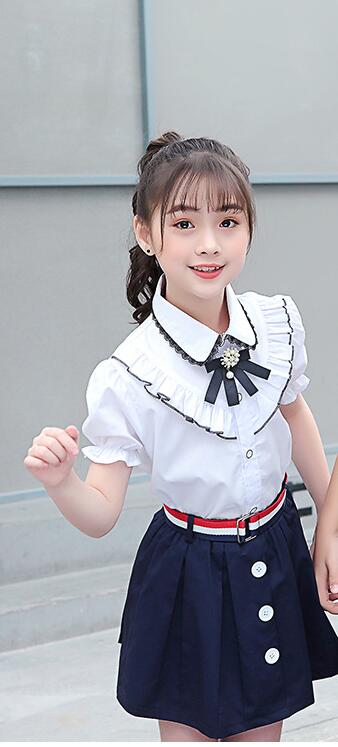 japanese school uniform boys and girls summer short-sleeved shirt suit British style children&#39;s graduation class costumes: 2 / 120