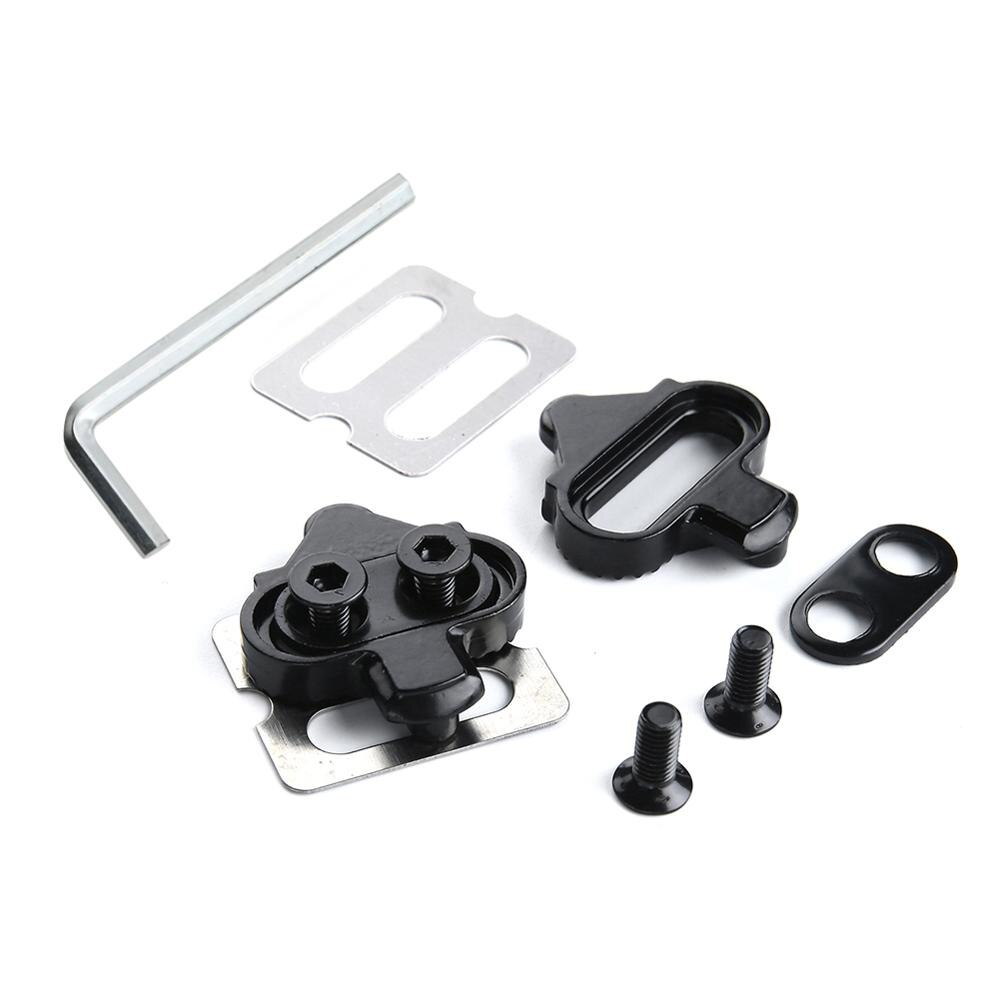 Mountain Bicycle Pedals Cleat Biking MTB Bike Cleat Set Clip-in Clips Kit W/Hardware Nuts Cleats SPD Pedals Plate Bicycle