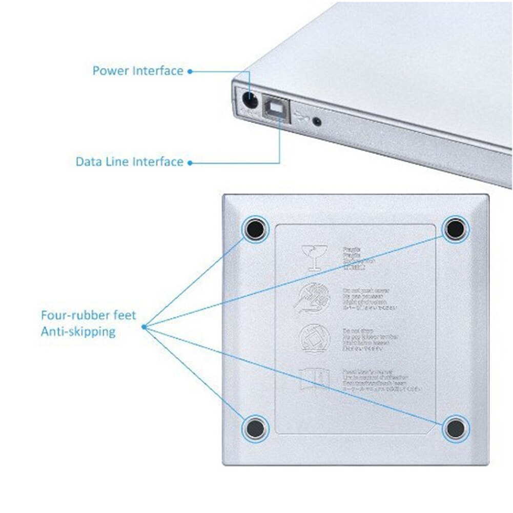 USB 3.0 Slim External DVD RW CD Writer Drive Burner Reader Player Optical Drives For Laptop PC dvd burner dvd portatil