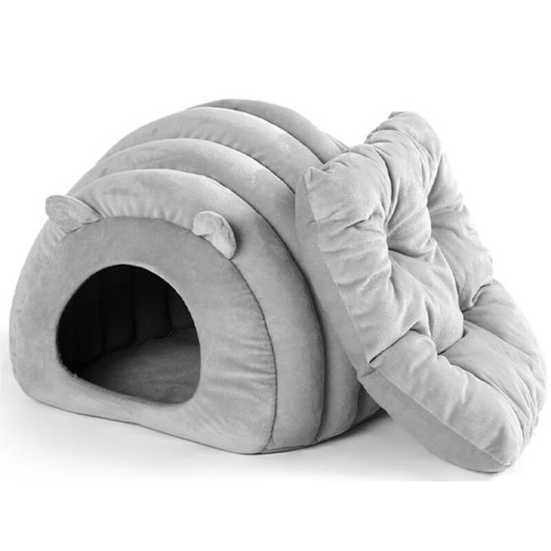 Pet Cat House Dog Bed Caterpillar Kennel Hamster Cotton Soft Bed Puppy Cave Warm Sleeping Bed Winter Closed Pet Nest