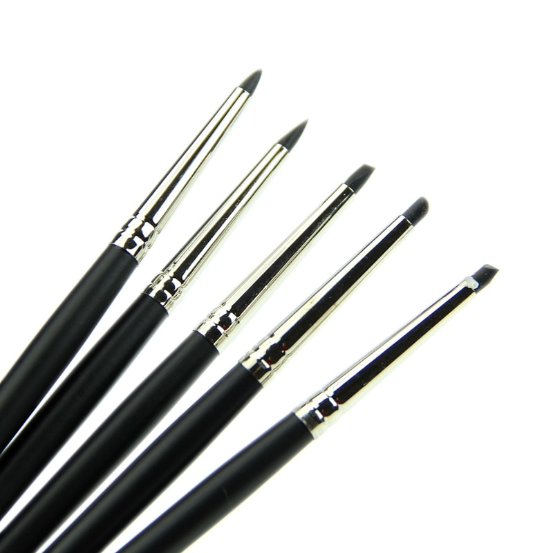 5pcs Silicone Rubber Shapers Polymer Clay Sculpting Fimo Modelling Tools Set #1