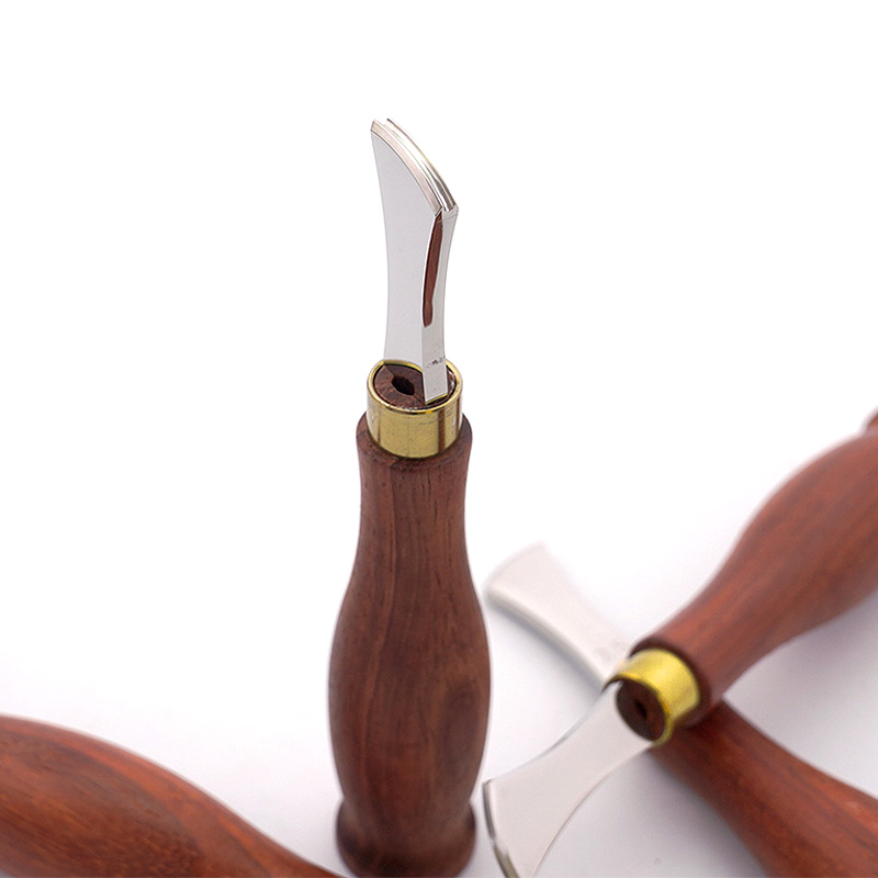 Leather Edge Creaser Tool, Stainless Steel Shallow Slot Edge Linear Marking Crimping Working Wood Handle Tools for Leather Craft