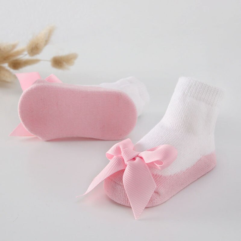 Baby girl socks Ribbon Butterfly Newborn Baby Ballerina Baby Socks Birth Girl Sweet Princess children's socks