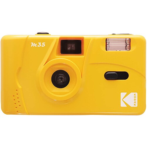 Kodak-cámara de película reutilizable Vintage Retro M35, 35mm, con Flash, de Año , de cumpleaños, favorito del estudiante: Yellow