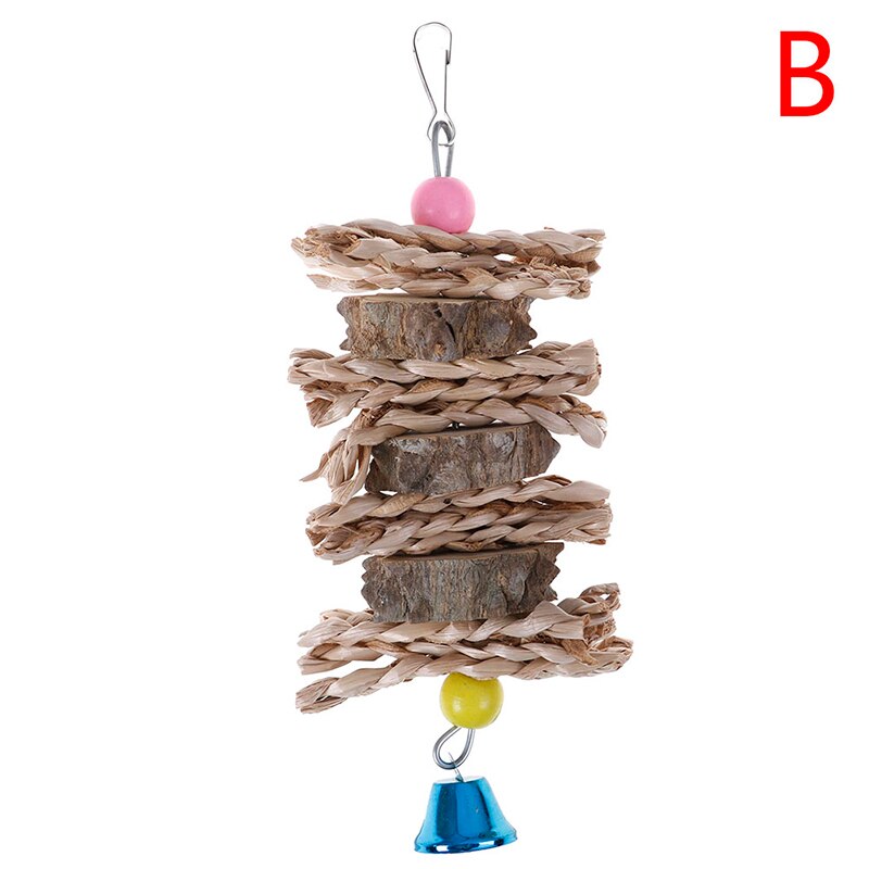 1 sztuk kolorowe zabawki dla papug z naturalnego drewna dla zwierząt domowych zabawka robić żucia dla papugi ptak zabawkowe klatki dla dużych papug