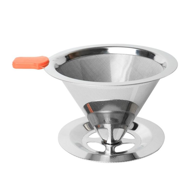 Reusable Coffee Filter 304 Stainless Steel Cone Coffee Filter Baskets Mesh Strainer Pour Over Coffee Dripper: 1