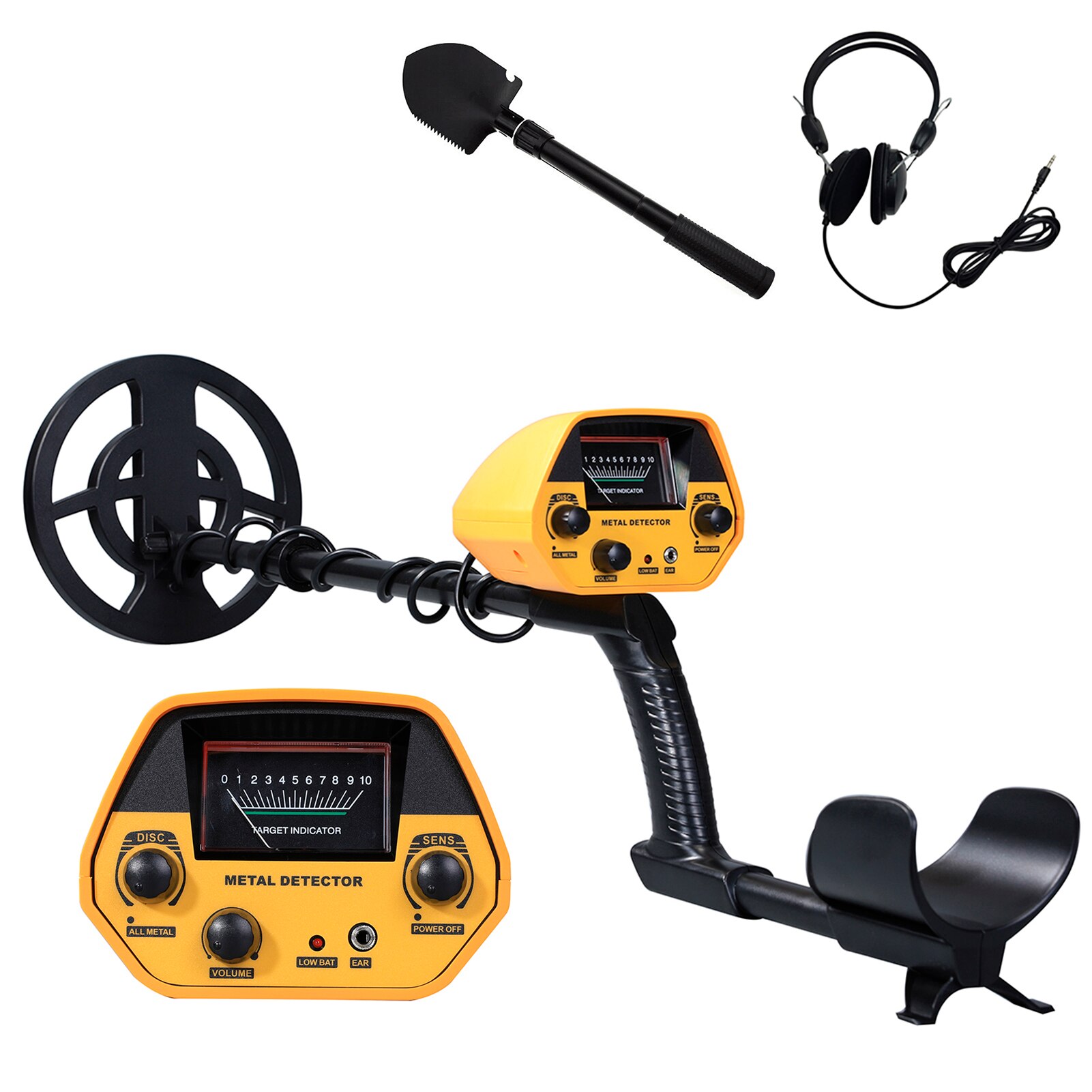 GTX5030 Metal Detector Pinpointer Metal Detectors with Headphone Shovel Rack Underground Depth Gold Detector
