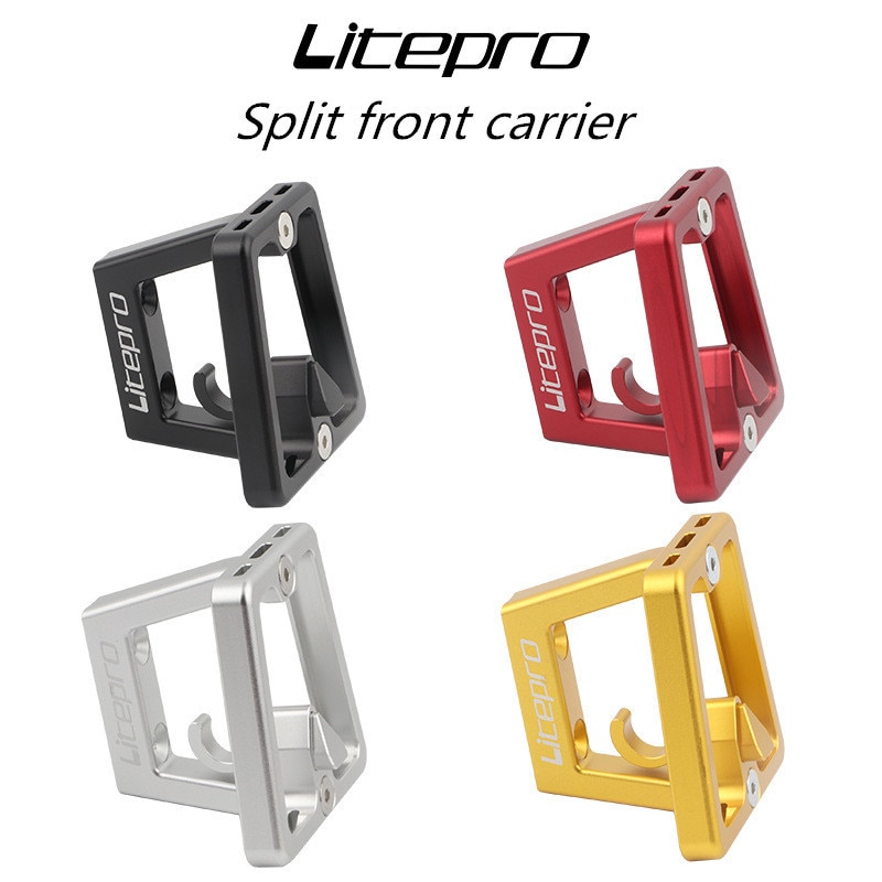 Aluminum alloy front carrier rack package mounting bracket for brompton bike lightweight carrier anodized