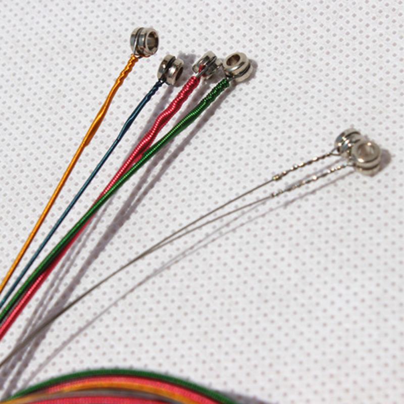 6pcs/Set Steel String Guitar Strings Acoustic Guitar Brass Strings Acoustic Guitar Steel Strings 4* Brass 2* Silver Strings