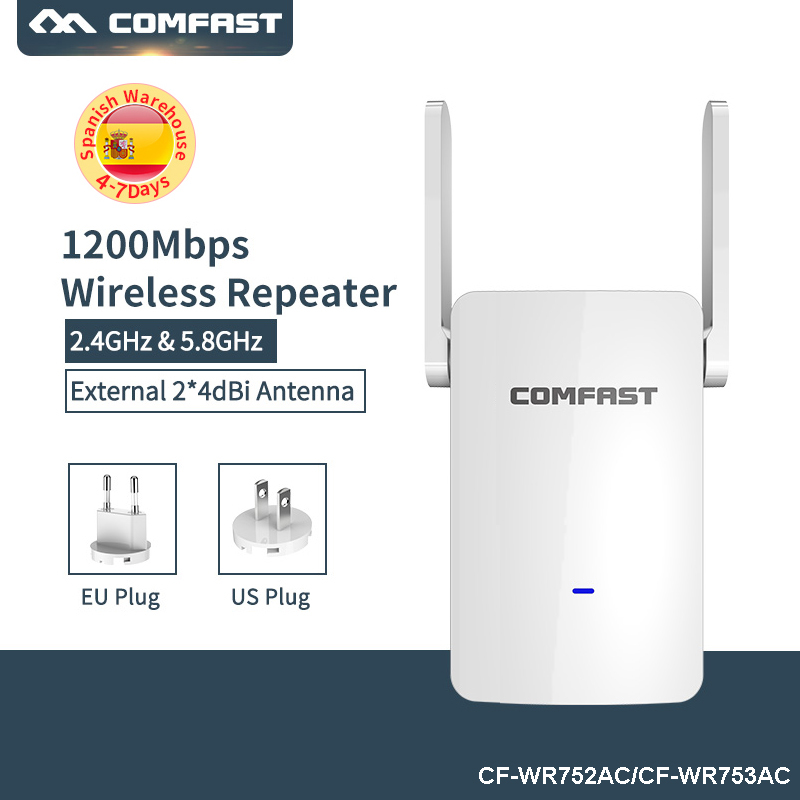 Comfast 2.4G + 5G 1200Mbps Wireless Wifi Repeater wifi signaal Booster extender Wireless router Netwerk Router Range wifi Expander