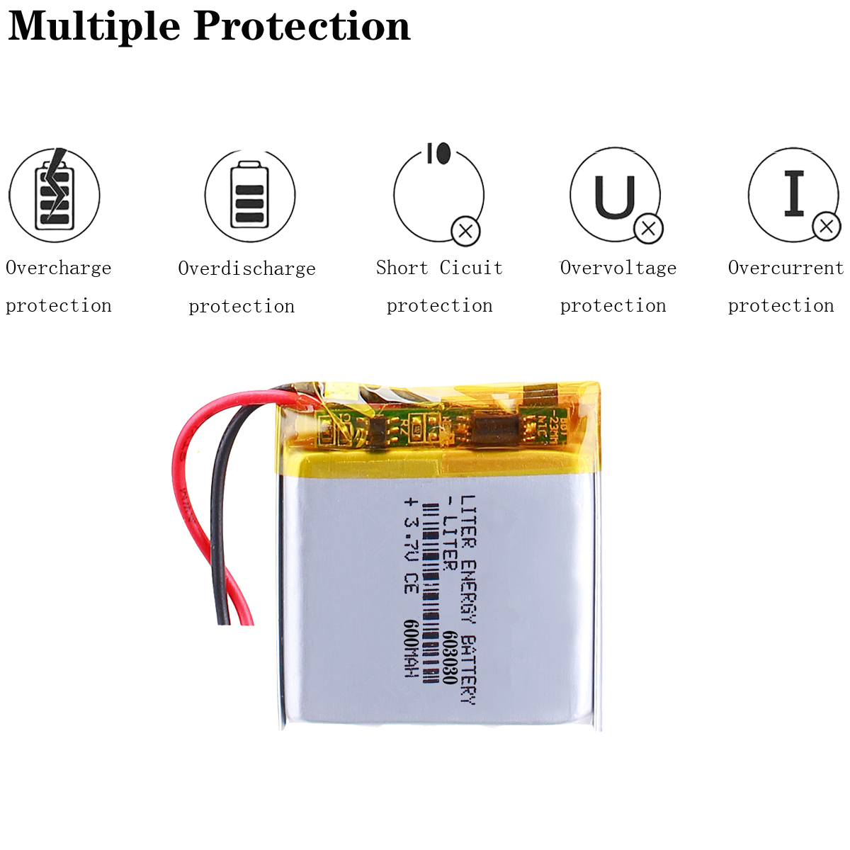 3.7V 603030 600mah bateria litowo-polimerowa robić tachografów głośnikowych zabawek, GPS TK103, zegarki GEOZON