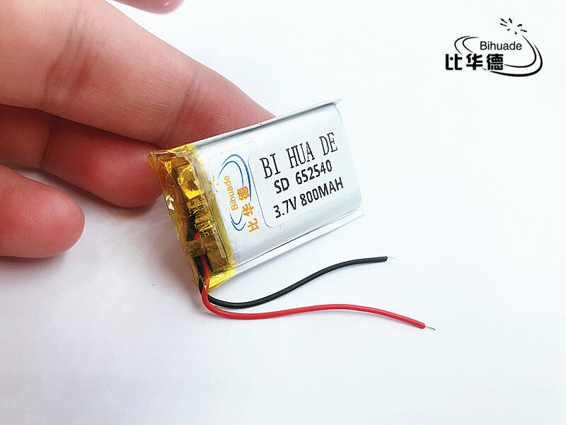 Li -po 3.7v lithium-polymer-akku 652540 6.5*25*40 mp3 diy-lautsprecher xiaomi 800 mah