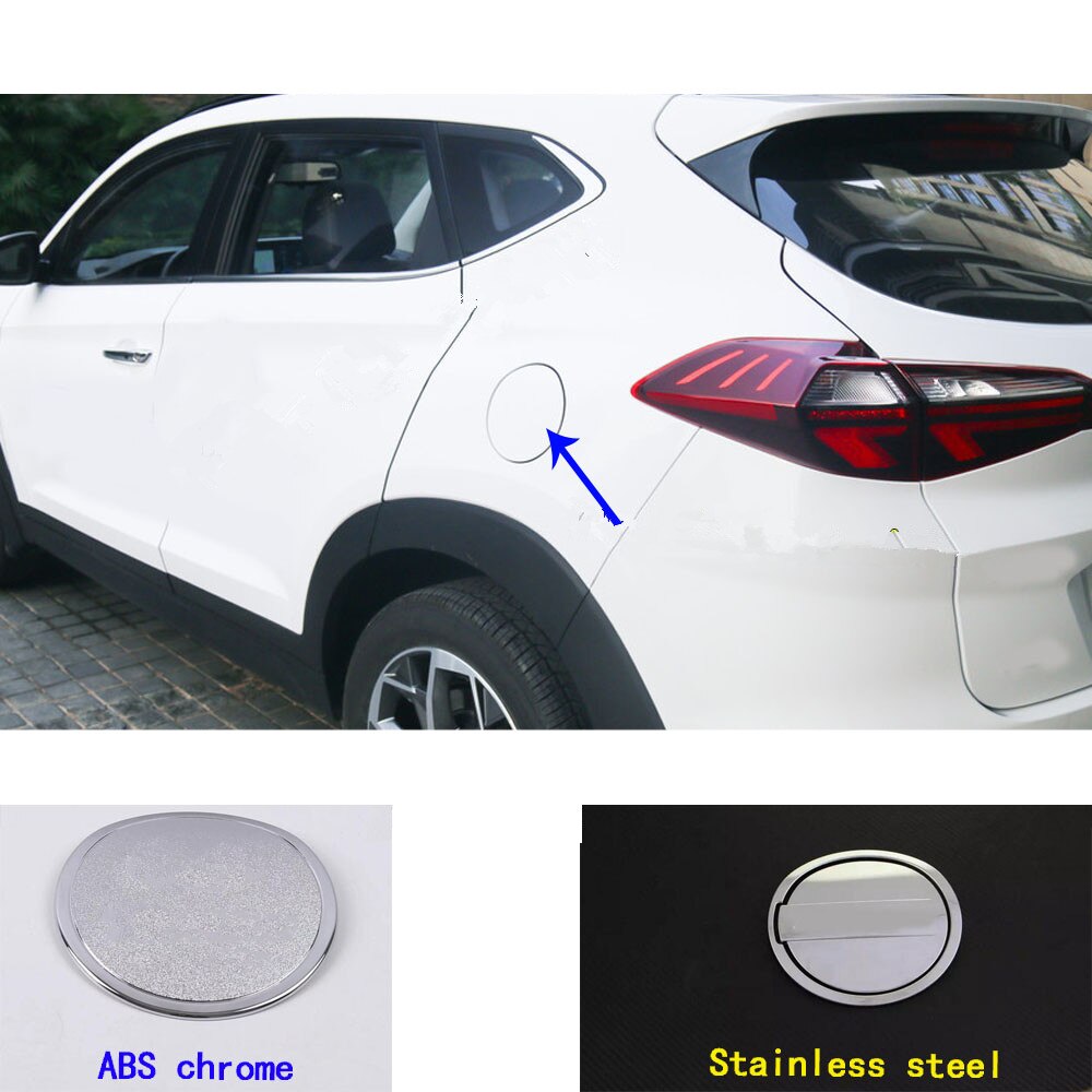 Cubierta de tanque de Gas/combustible/aceite, pegatina ABS cromada/acero inoxidable, piezas de coche, 1 ud. Para Hyundai Tucson