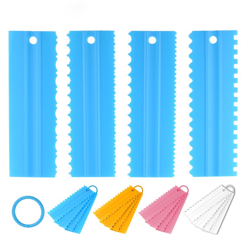 4 Stks/set Plastic Butter Cake Schraper Spatel Bakken Accessoires Keuken Fondont Cake Decorating Gereedschap Schrapers Soepeler
