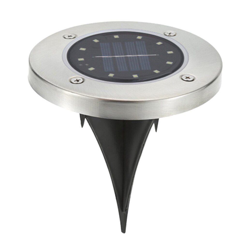 Solar Powered Ground Light Waterproof Garden Pathway Deck Lights With 12 LED Lamp for Home Yard Driveway Lawn Road