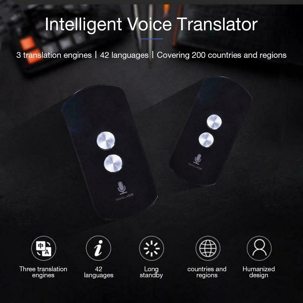 Meeting Interpreter Wireless Travel Voice Synchronous Assistant Smart Translator Intelligent Bluetooth Multi-language Portable: Default Title