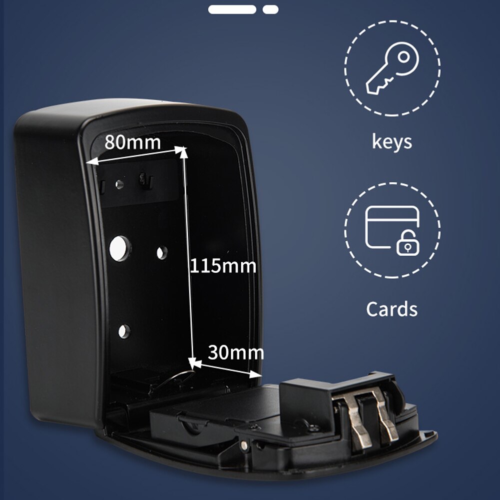 Tuya Smart Key Lock Box Wandmontage Aluminiumlegering Sleutel Kluis Weerbestendig Met Code Sleutel Opslag Lock Box Indoor outdoor