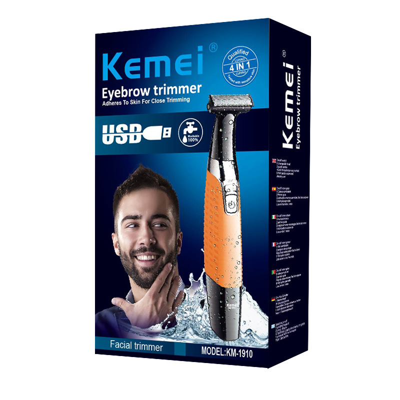 men's body face electric shaver electric razor for men stubble trimmer beard shaving edge trimer one blade hair trimmer back