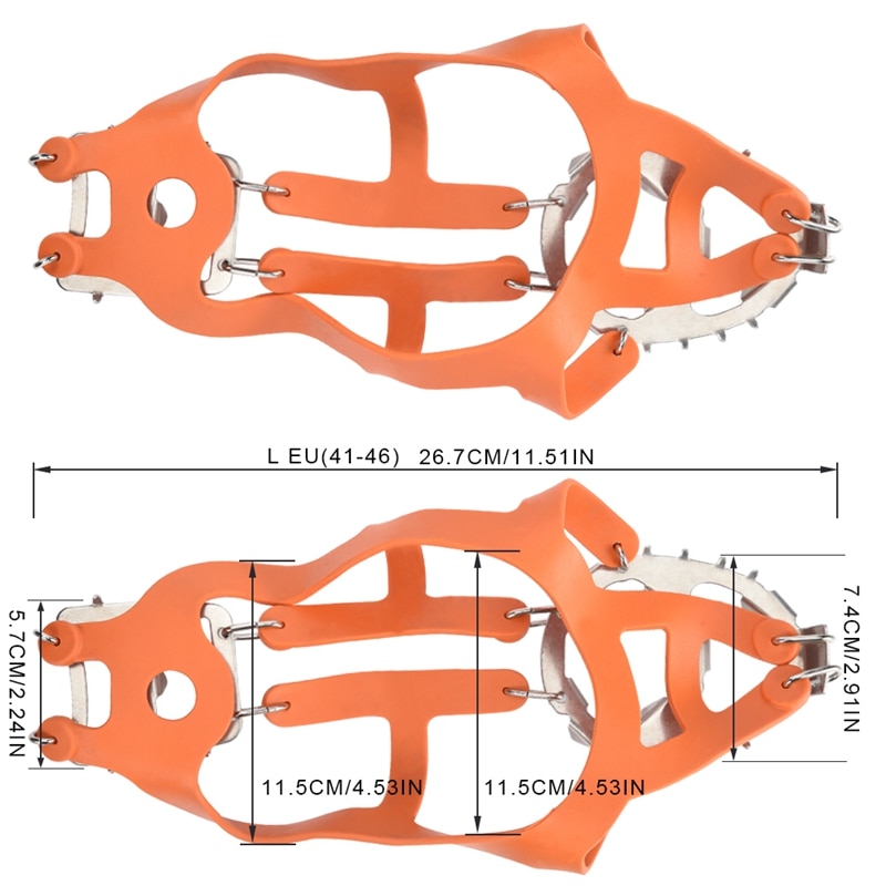 18 tenner er griper pigg til sko anti slip klatring snø pigger stegjern klosser kjedekloer