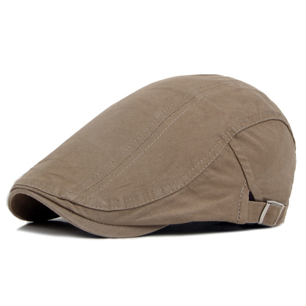 Sombrero de estilo británico para hombre, boina clásica de algodón, color sólido, informal, cálida, para invierno, 3 + M6031 #: Khaki