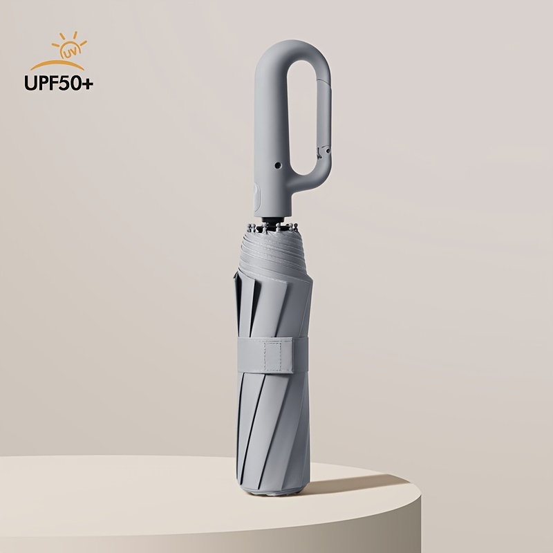30 Knochen wind dichter starker 105cm verstärkter automatischer Klapp schirm für Männer, großer Schnallen griff wind-und wasserdicht: Licht Grau