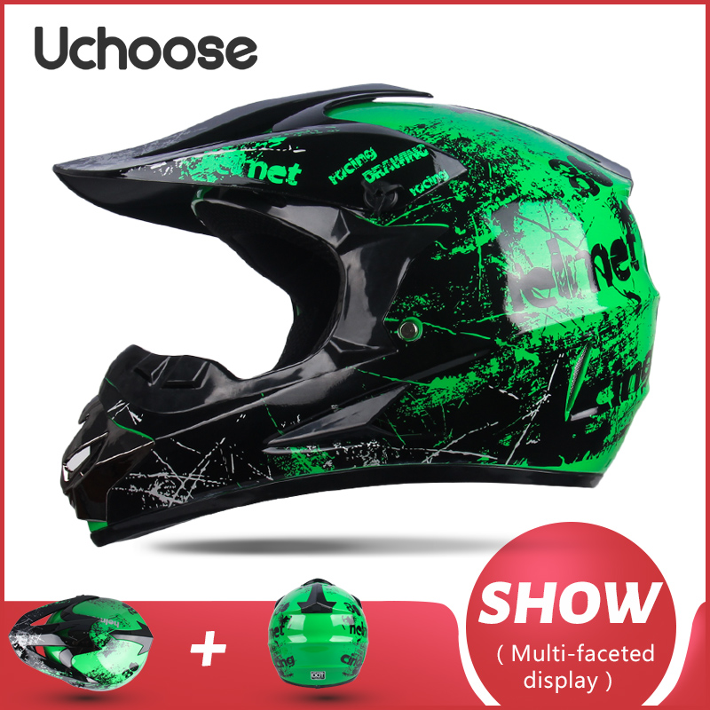 UCHOOSE Motorhelm Shark Motocross Off-Road Helm Kinderen Moto Bike Accessoires ATV Capacete De Moto Ike Downhill AM DH