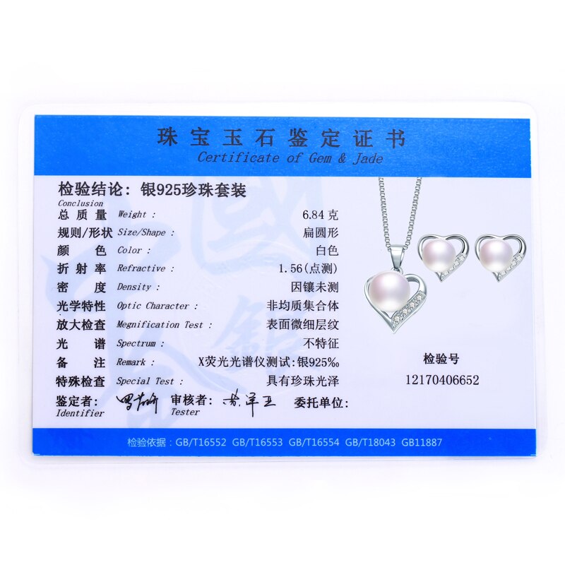 Dainashi Romantische Hart Sterling Zilveren Sieraden Hanger Ketting &amp; Earring Voor Vrouwen Meisje Vriend Vrouw Valentijnsdag