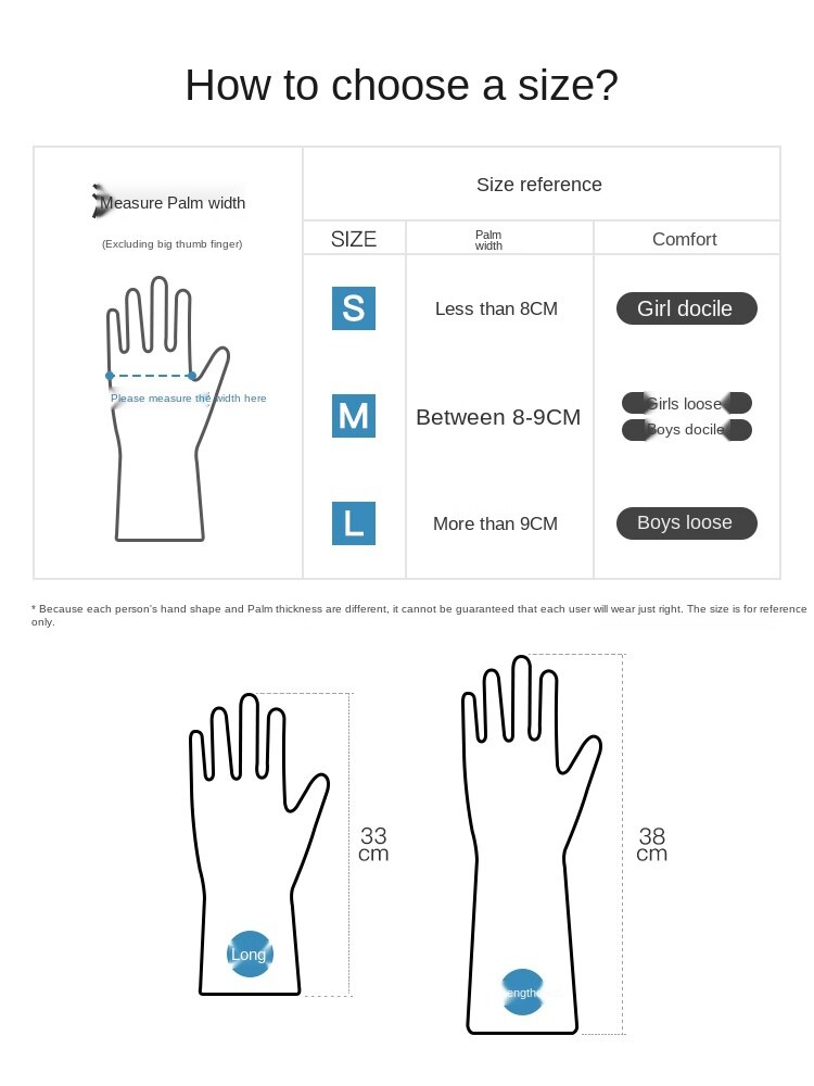 Thickened Fleece-Lined Durable Nitrile Rubber Gloves Women's Household Plastic Household Kitchen Washing and Washing Waterproof