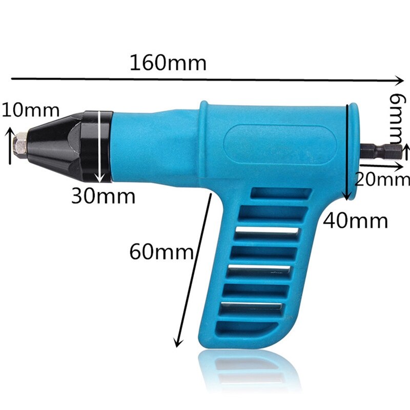 Cordless Riveter Machine Electric Drill Tools Kit Riveter Adapter Insert Tool Riveting Drill Adapter 2.4Mm-4.8Mm