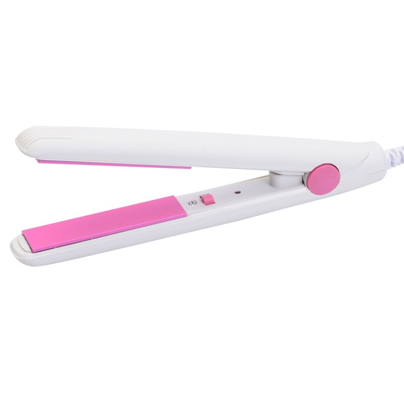 Mini plancha de pelo electrónica de cerámica, plancha Chapinha, planchas onduladas, herramientas de estilismo, 220V: white