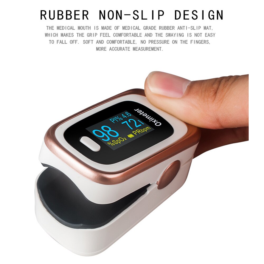 Fingertip Pulse Oximeter SPO2 PR PI RR Monitor Pulse Oximetry Health Care Blood Oxygen Smart Monitor Finger Oximeter Full OLED