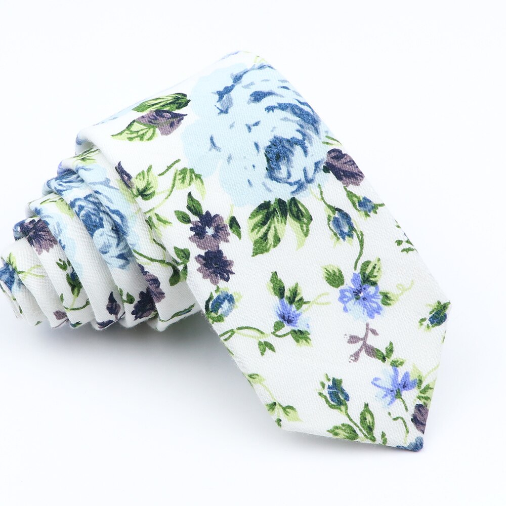 Nova moda algodão gravata floral para homem mulher silm gravata com estampa flor padrão gravata para casamento casual gravatas ternos cravat: 37