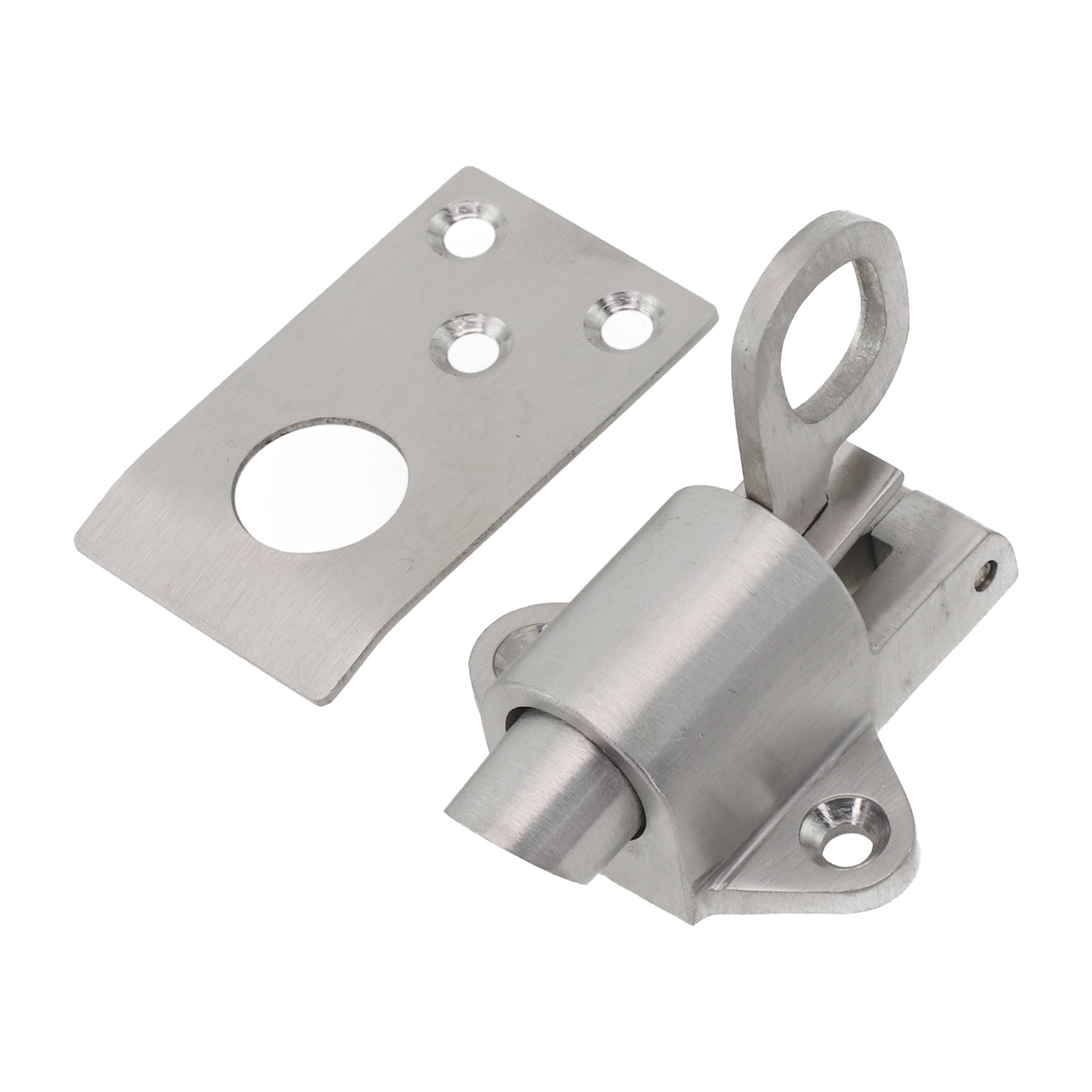Stainless Steel Spring Latch Lock Anti-Theft Door Latch Automatic Latch Sliding Lock Bolt Hardware Gate Window Safety Lock: Beige