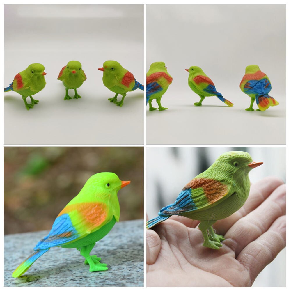 7Pcs Simulation Singing Bird Toys Voice Control Animals Toys Funny Toys