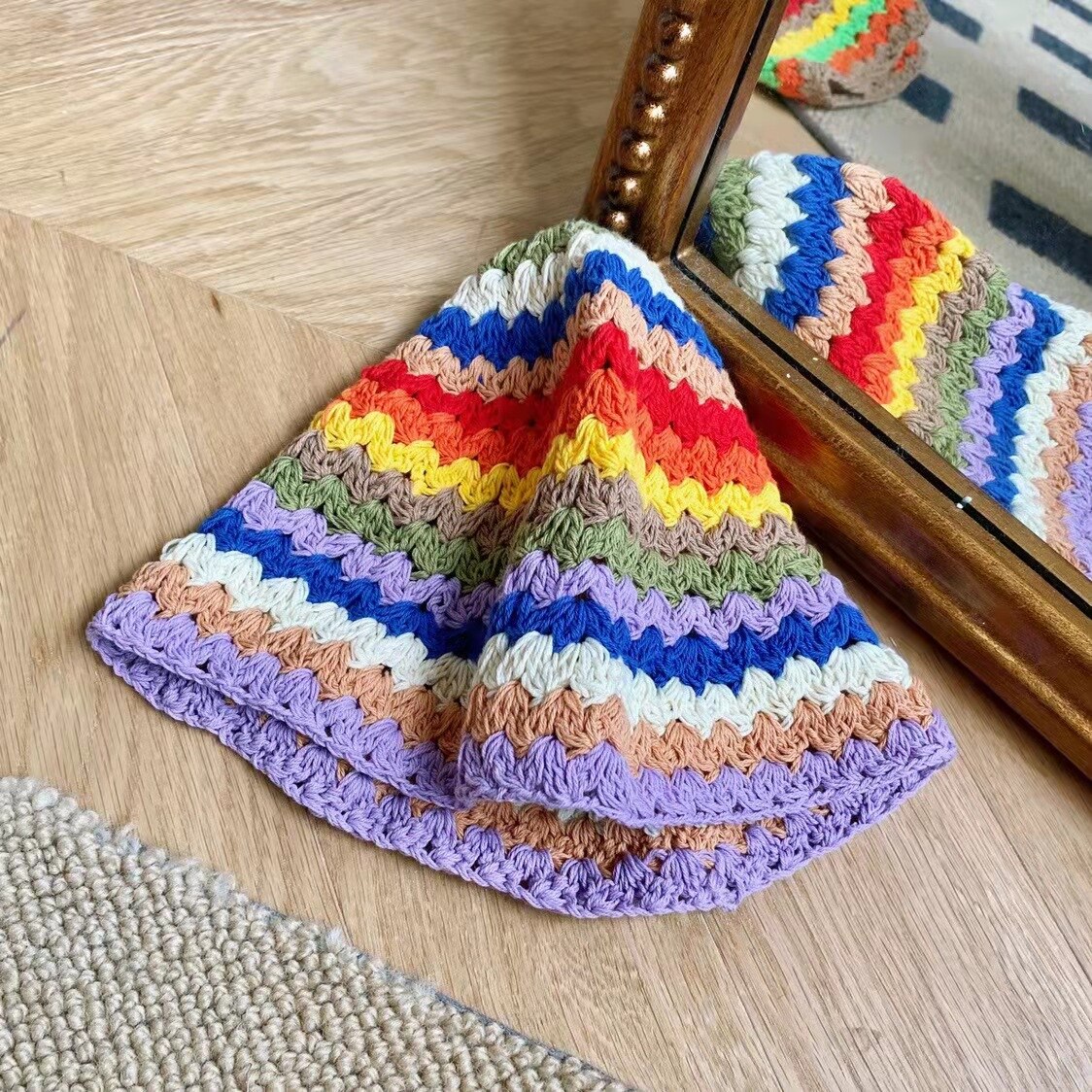 Bandeau Triangle rétro en tricot pour femmes, doux et coloré, marguerite, tournesol, Crochet, Bandana, bijoux, accessoires pour cheveux, 2022: C