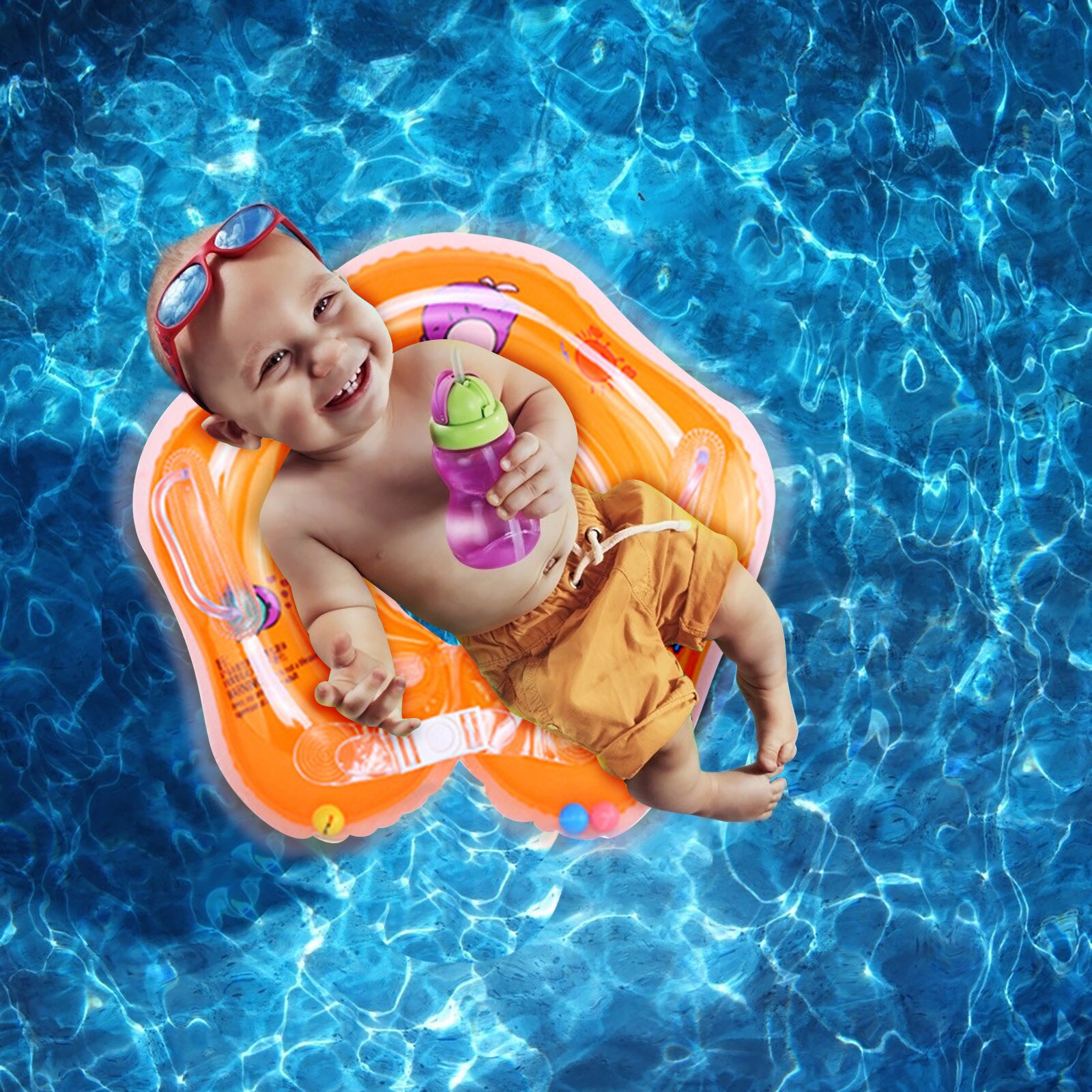 Zomer Baby Zwemmen Ring Baby Weggeven Inflator Zwembad Drijft Met Baby Zwemmen Ring Voor Kinderen Opblaasbaar Zwembad N50