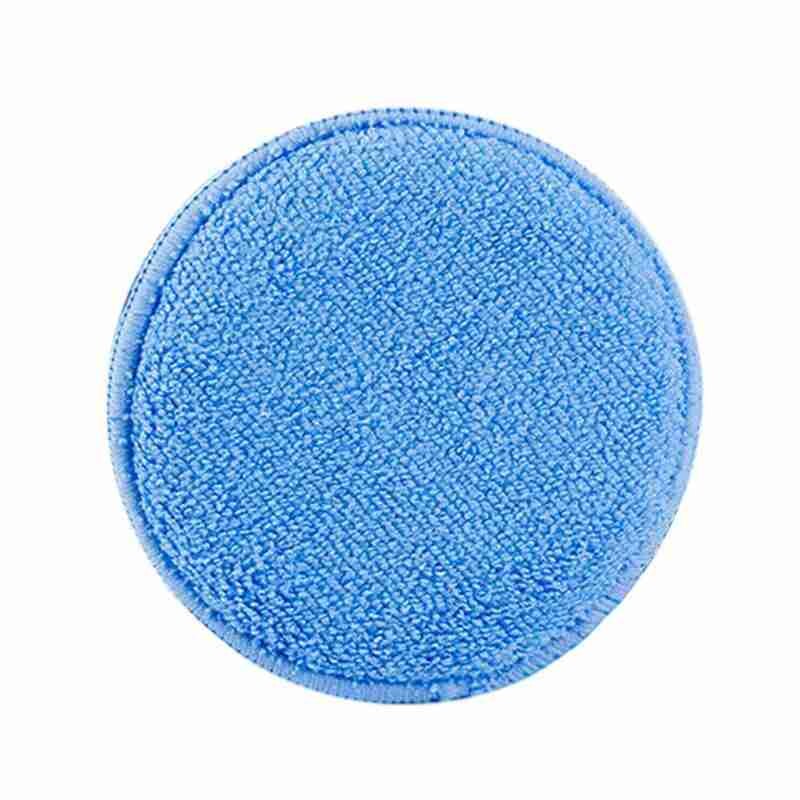13cm Round Blue Microfiber Foam Sponge Polish Wax Applicator Car Detailing Cleaning Pad: Default Title