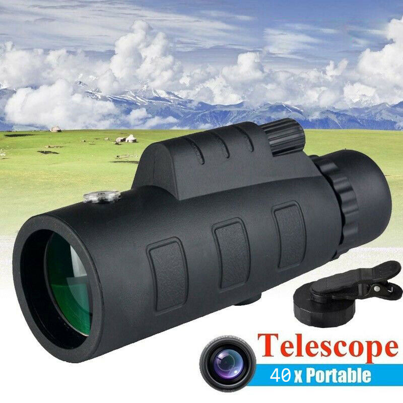 40X60 Zoom Optical HD Lens Monocular Telescope+ Tripod+ Clip For Universal Phone