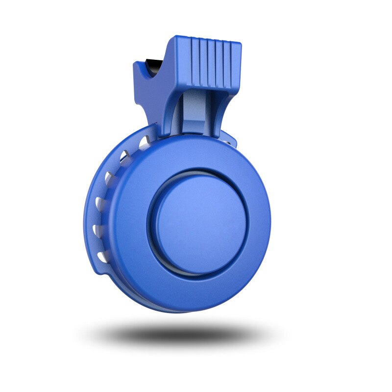 Bocina electrónica para bicicleta, recargable vía USB, a prueba de agua, volumen alto, manillar de bicicleta eléctrica, minitimbre con alarma: Blue