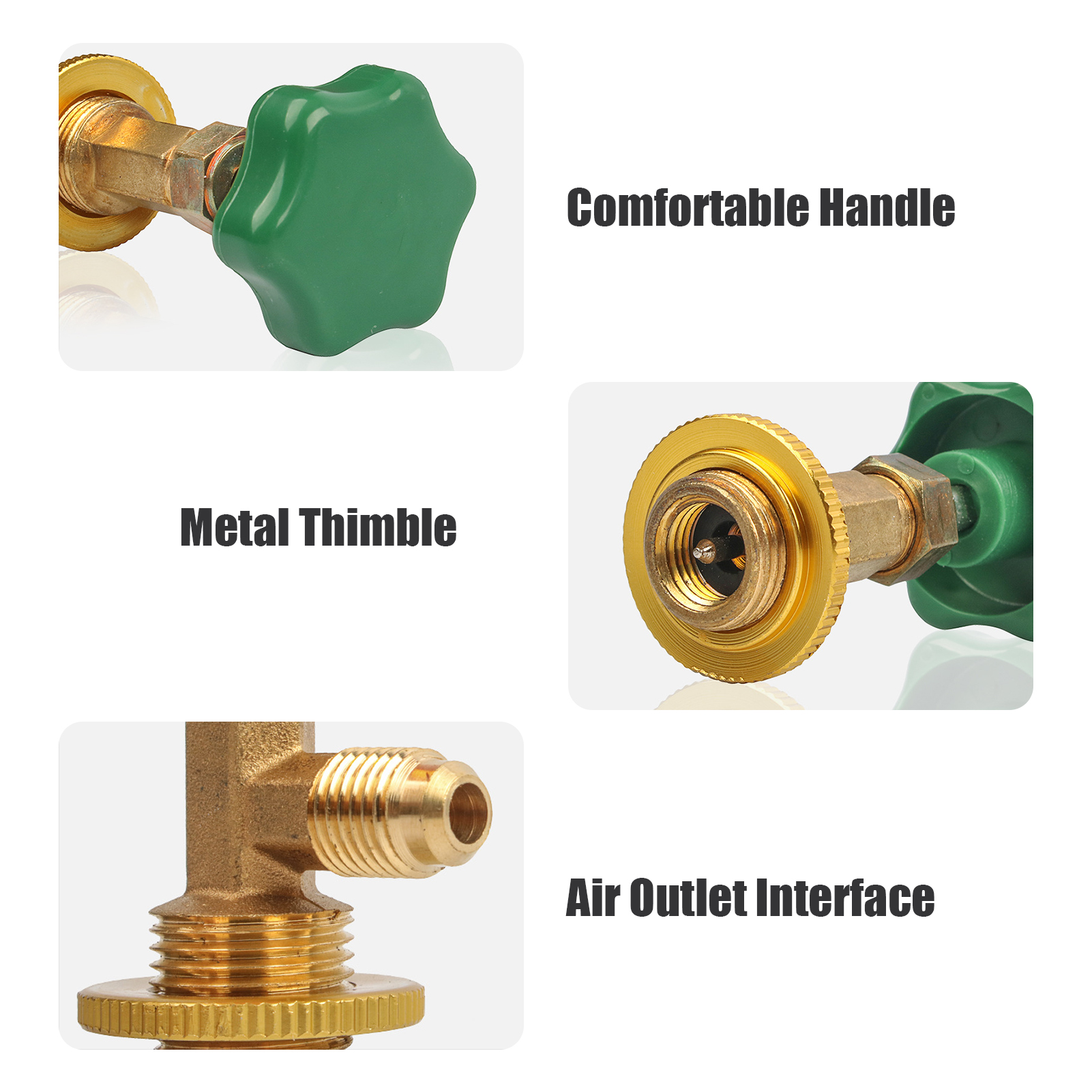 Piercing Valve AC Charge Valve Air Conditioner Refrigerator Open Valve for R12/ R22/ R410/ R600a/R134A 11mm Outer Diameter